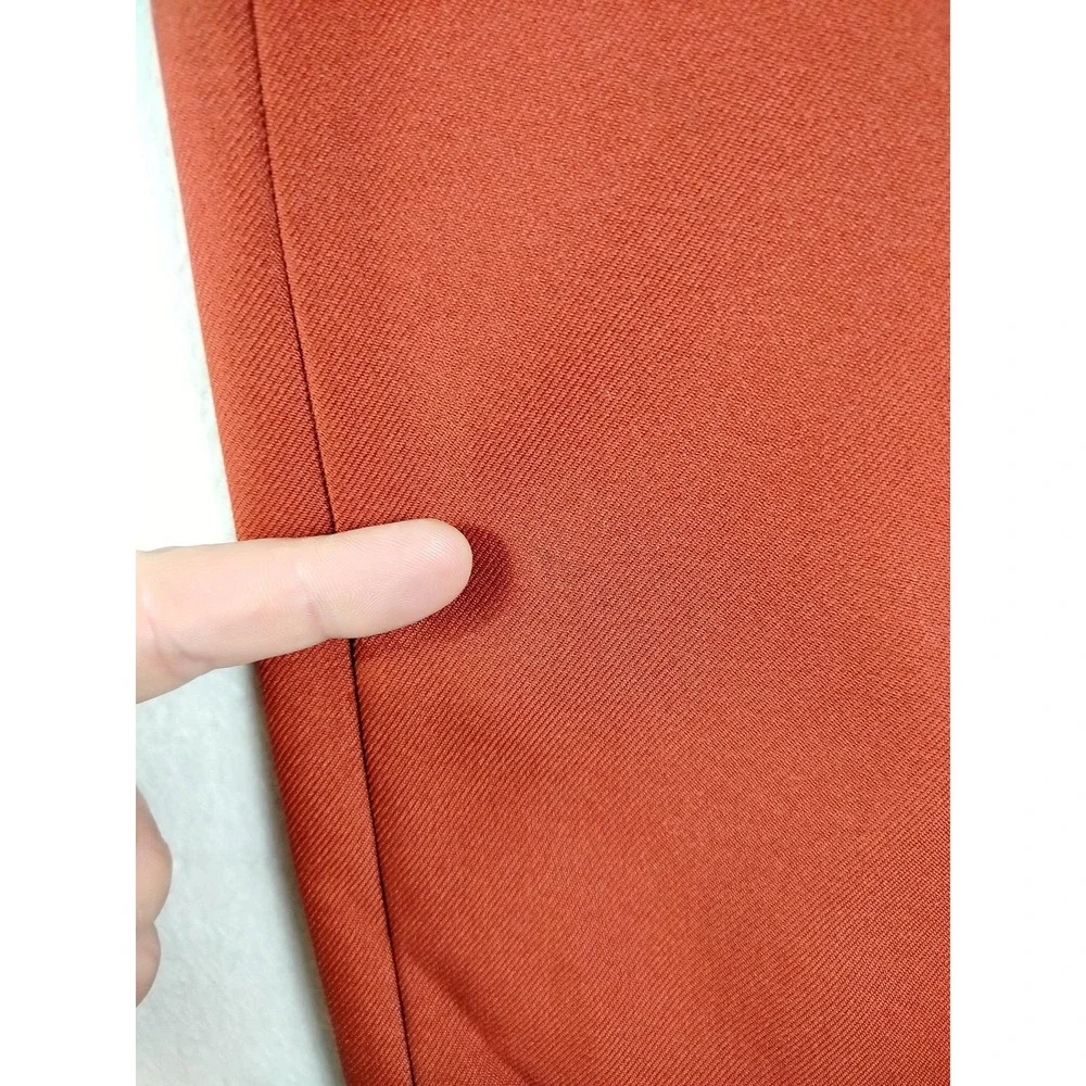 Vintage Mallory Of Dallas Pants Womens 11 Rust Red Orange Wide Leg High Rise 70s